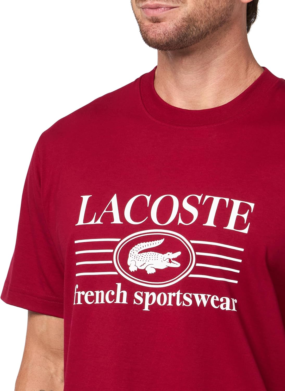 Футболка Lacoste Classic Fit, мужская, бордовый — фото 3