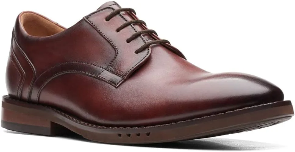 Мужские кожаные оксфорды Clarks Un Hugh Lace, коричневый — фото 2