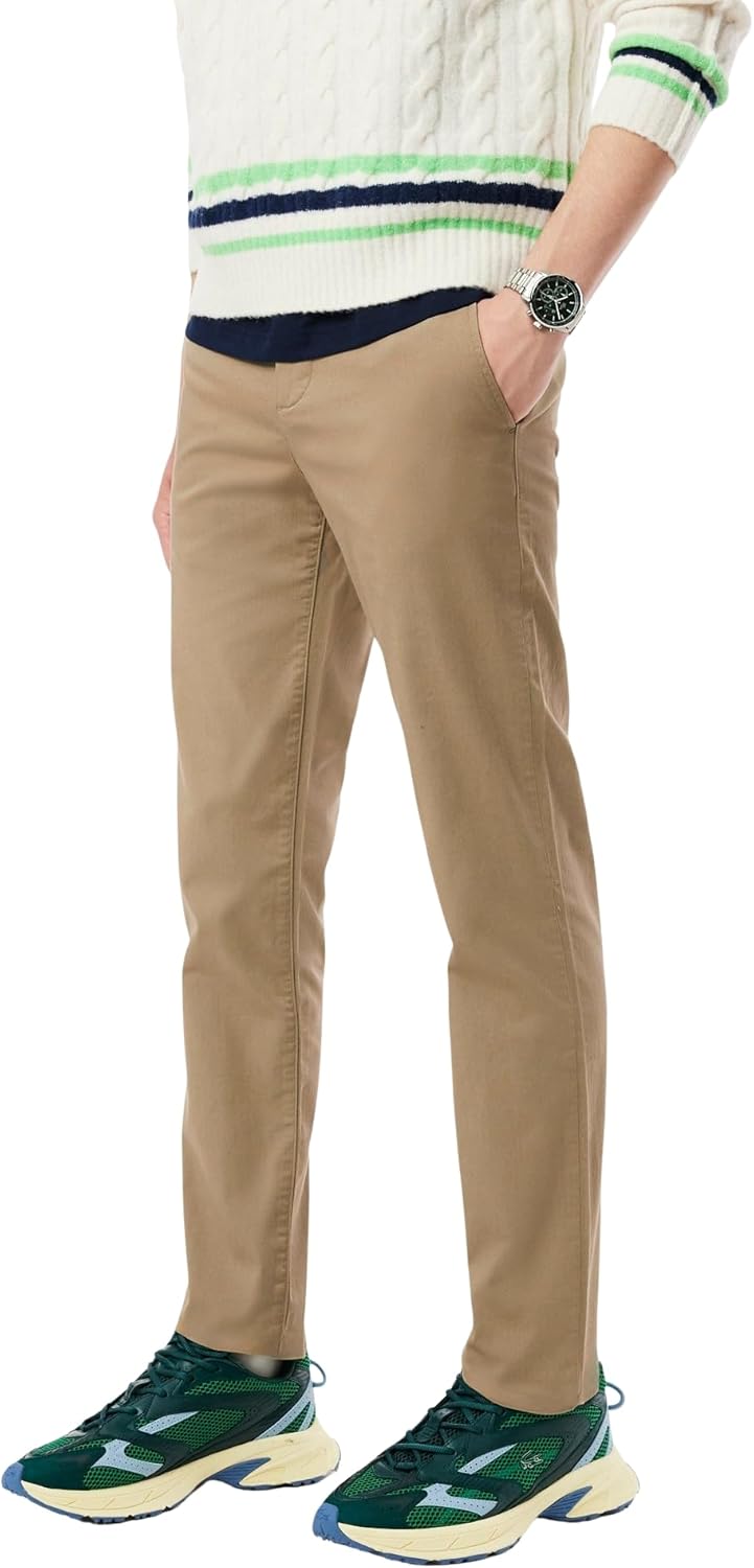 Lacoste мужские брюки чинос Slim Fit из эластичного хлопка, Lion — фото 2
