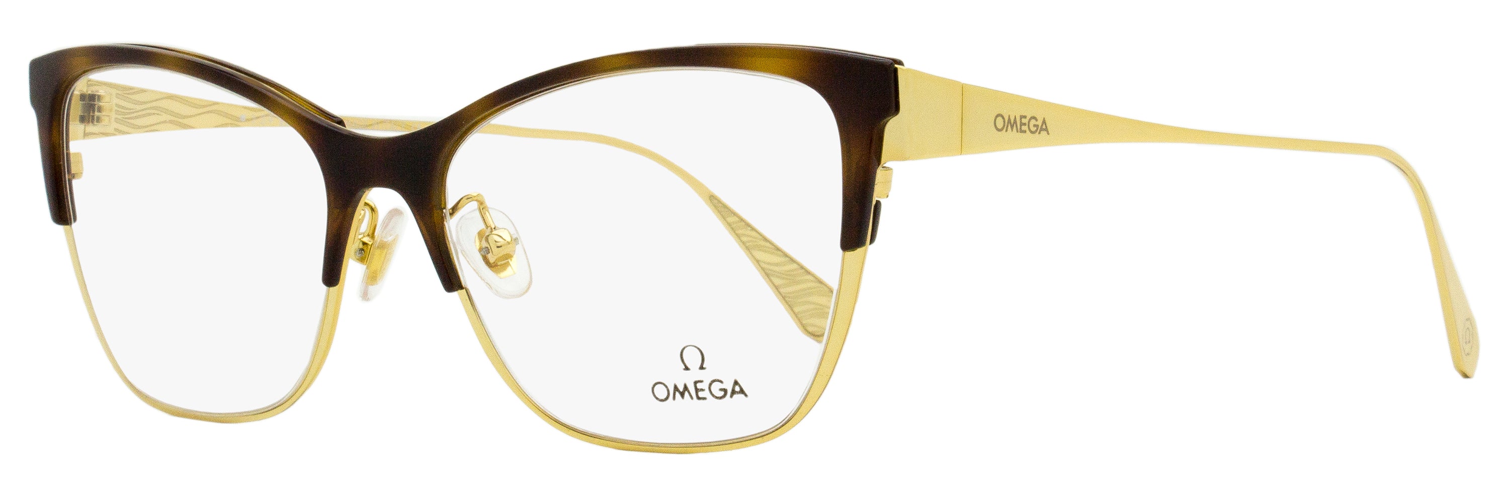 

Женские очки-бабочки Omega OM5001H 052 Gold/Havana 54 мм