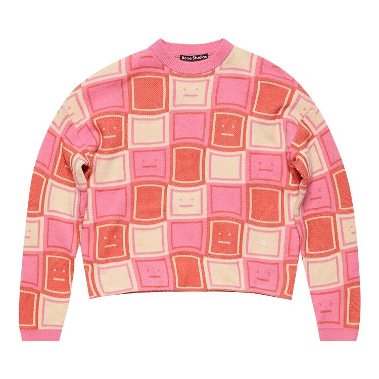 

Толстовка Acne Studios Jacquard Crewneck Jumper Rusty Orange/Tango Pink, разноцветный