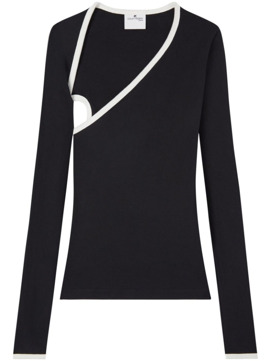 

Courrèges футболка Slash с контрастной отделкой, черный