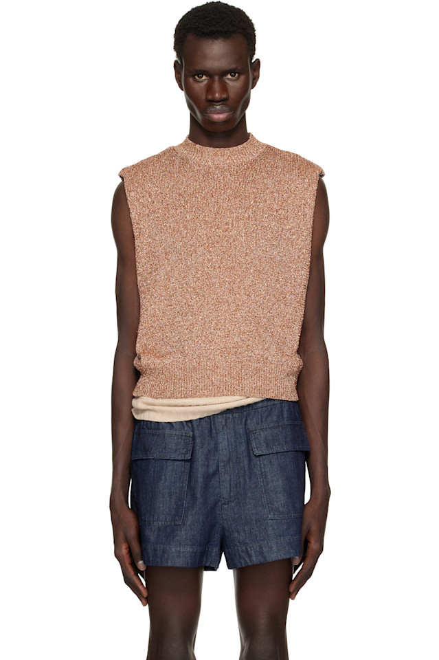 

Металлический вязаный жилет Dries Van Noten, цвет antic cupper