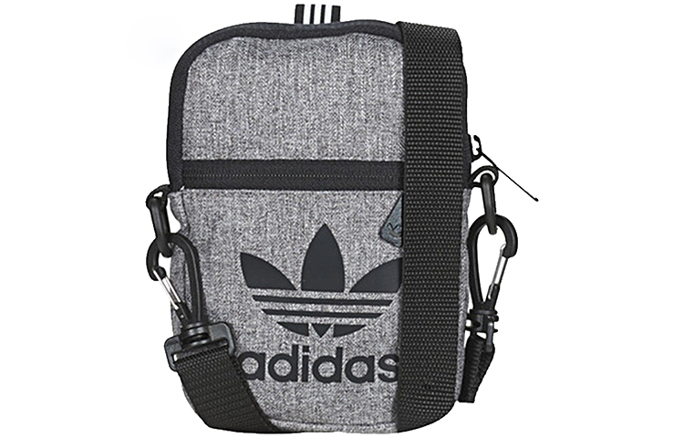 

Сумка через плечо из полиэстера, обычная, унисекс, серая Adidas Originals, серый/черный