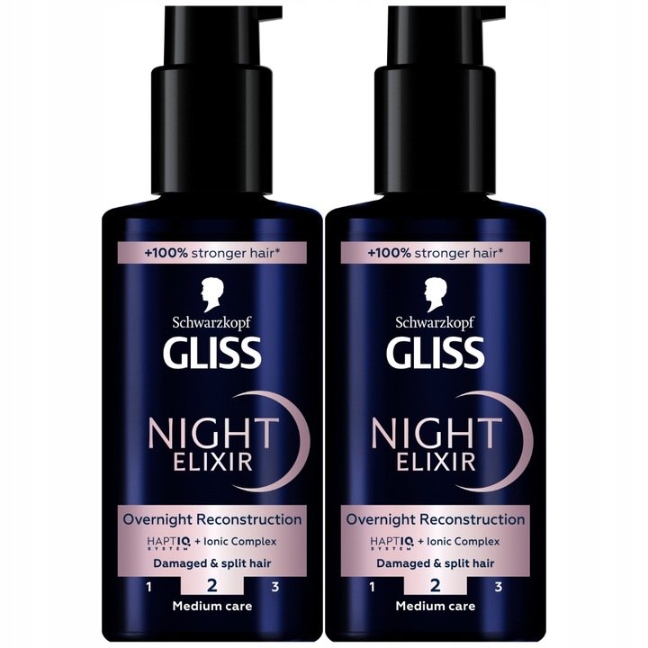 

2 x GLISS Night Elixir Overnight Reconstruction кондиционер для волос 100 мл Inna marka