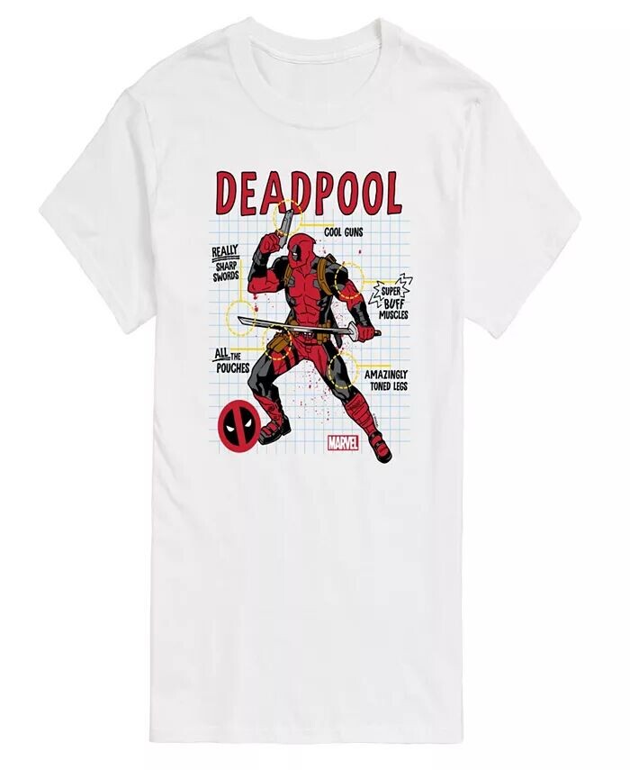 

Мужская футболка с коротким рукавом Deadpool AIRWAVES, белый