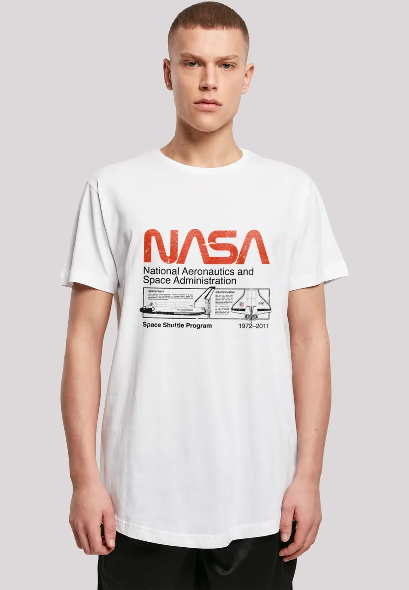 

Футболка F4NT4STIC "NASA Classic Space Shuttle White", мужская, премиум-мерч, длинная, длинная рубашка, с принтом, белый