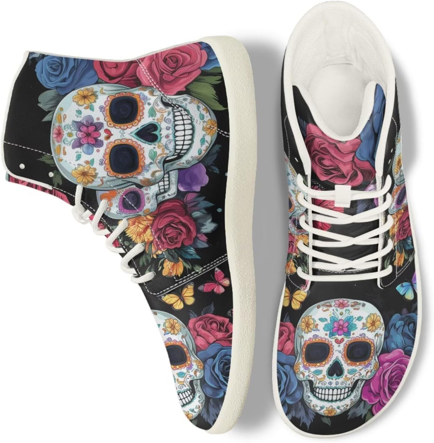 

Кроссовки Skull Barefoot для женщин и мужчин с нулевым перепадом, для трейл-раннинга, широким носком и минималистичным дизайном Getelinseng, Skull Butterfly Floral