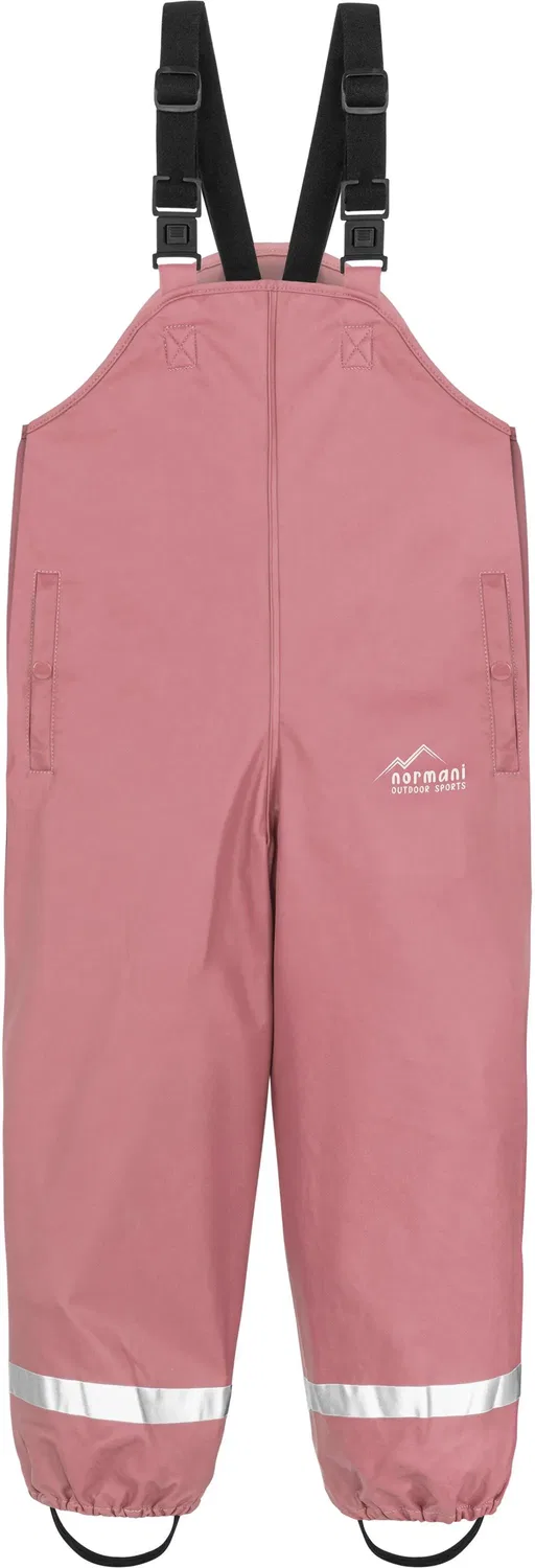 Детские дождевые штаны на лямках Normani Outdoor Sports, розовый