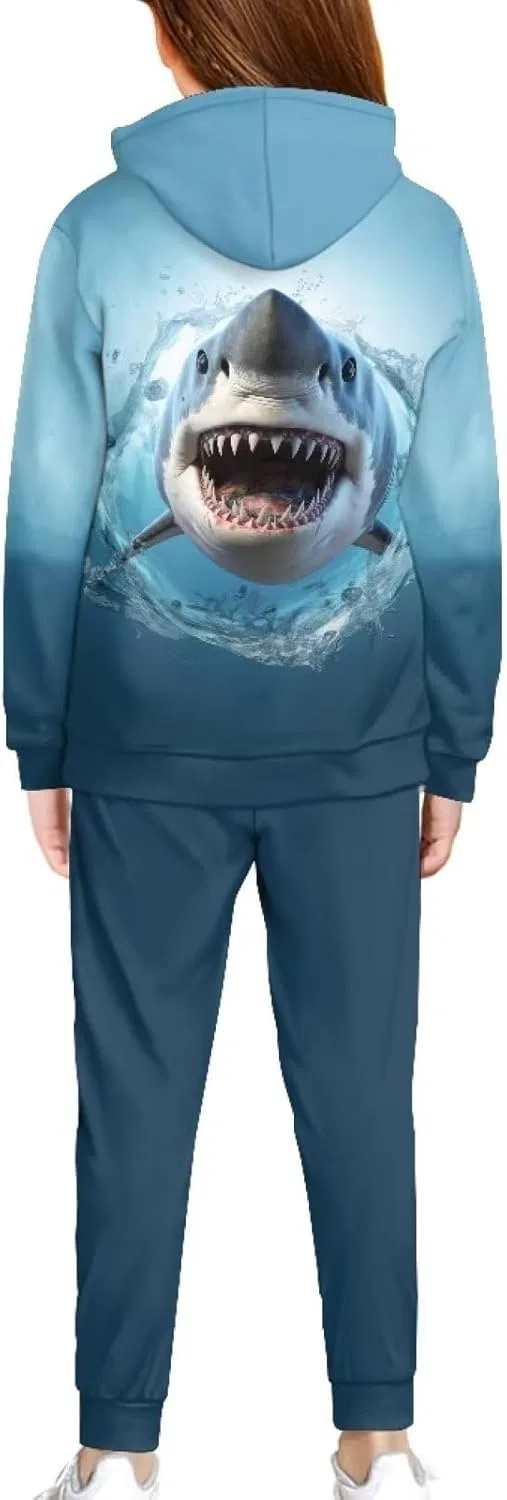 Детский спортивный костюм ZFRXIGN, худи и брюки, цвет Cool Shark — фото 2