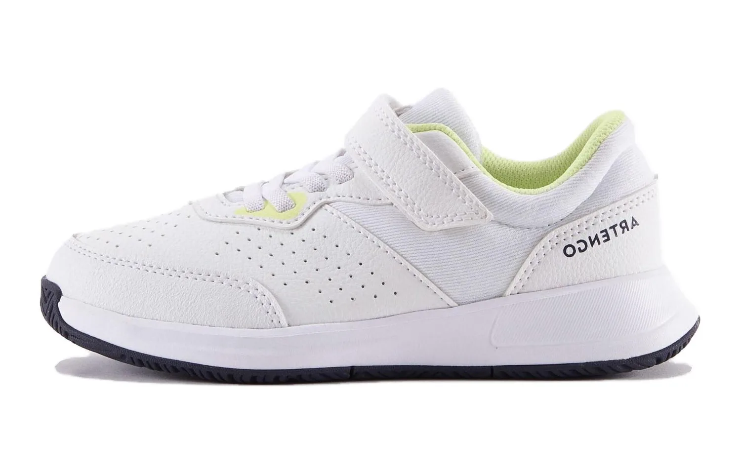 DECATHLON Детские беговые кроссовки low top дышащие, устойчивые к истиранию, бело-желтые