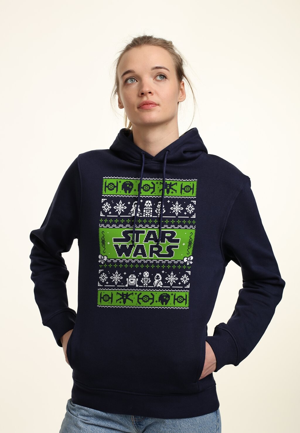 

Толстовка с капюшоном STAR WARS CLASSIC XMAS TIME Star Wars, темно-синий