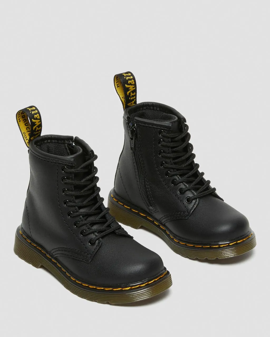 Кожаные ботинки Dr. Martens Toddler 1460 Softy T на шнуровке, Black — фото 4