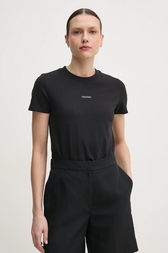 

Хлопковая футболка Calvin Klein Jeans, черный