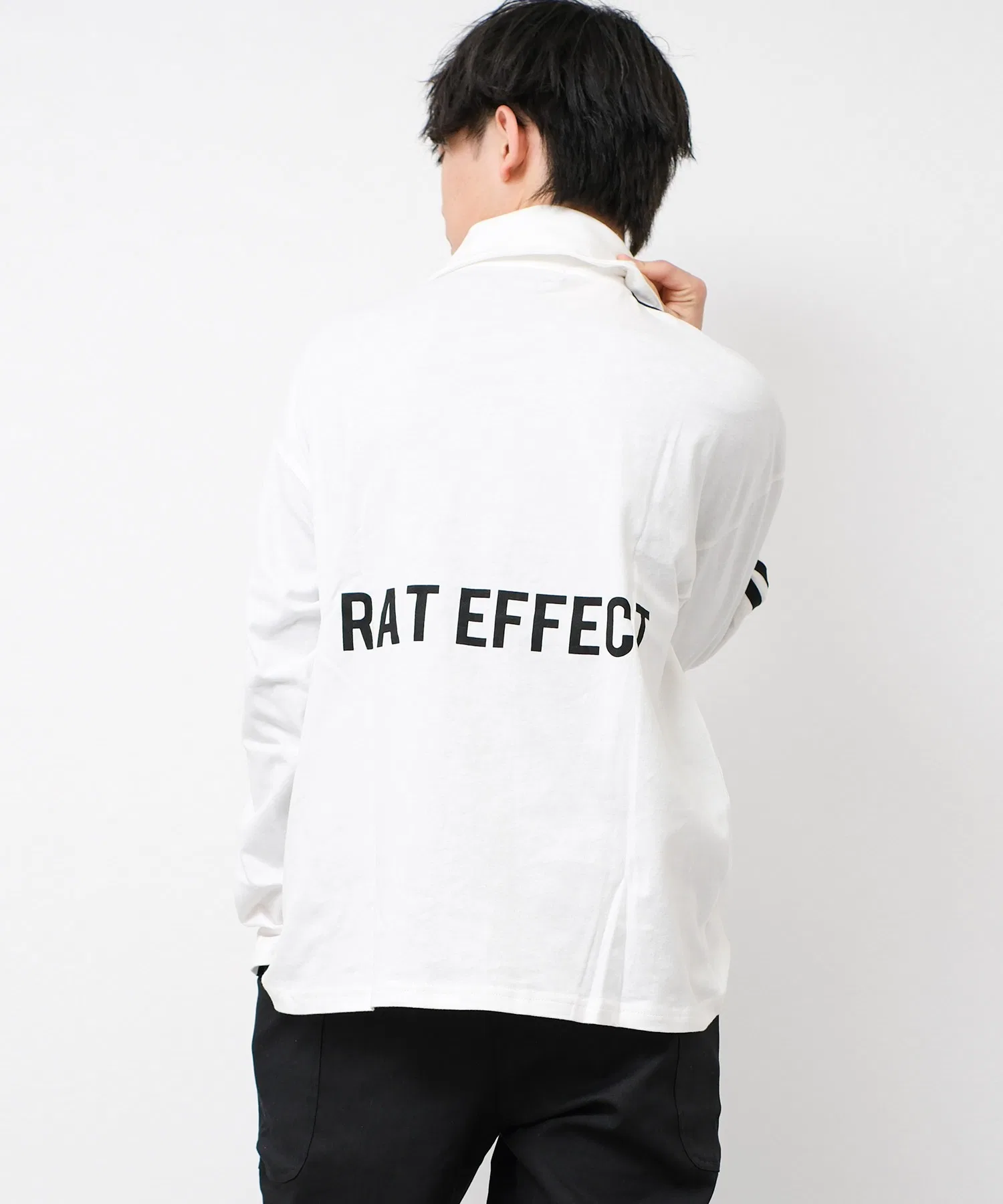 Детская футболка-поло с длинным рукавом RAT EFFECT чёрная — фото 3