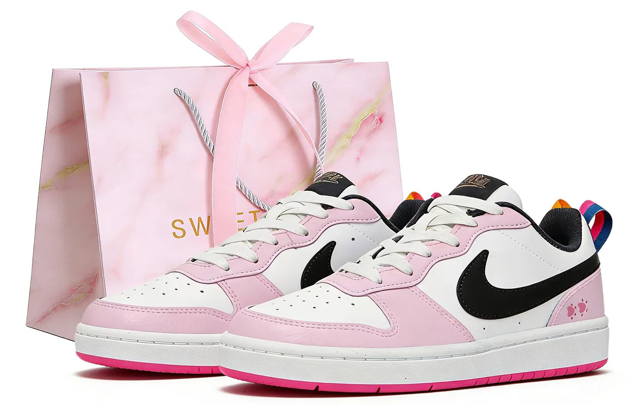 Кроссовки для скейтбординга Court Borough Kids Unisex Nike, Black Pink Shopping Bag