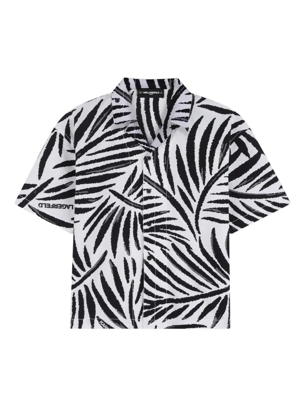 

Рубашка с короткими рукавами и принтом Karl Lagerfeld Kids, белый