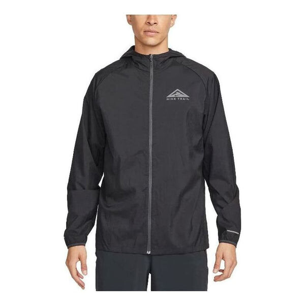

Куртка trail aireez lightweight running jacket 'black' Nike, черный