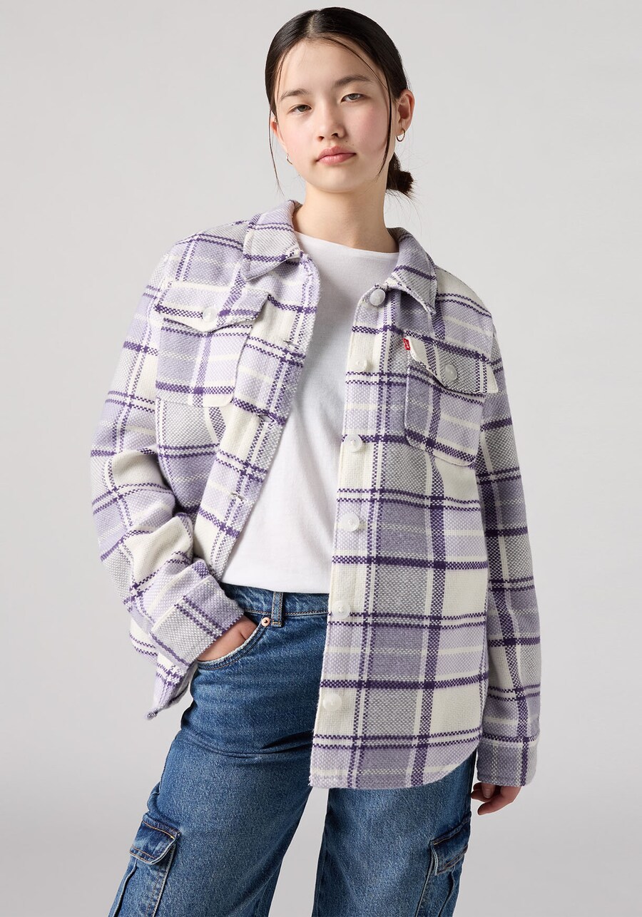 Куртка межсезонная Levi's Kids, пастельно-фиолетовый/темно-фиолетовый — фото 4