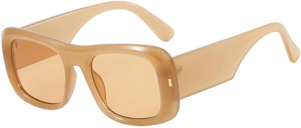 

Панк-солнцезащитные очки прямоугольной формы для женщин, классические модные солнцезащитные очки с защитой UV400, винтажные очки для активного отдыха WNCKSQ, Champagne