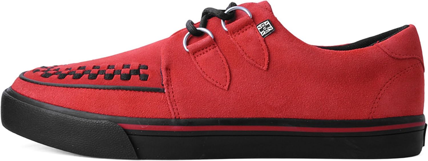

Кроссовки TUK Suede Creeper для женщин и мужчин, с шнуровкой на D-образных петлях T.U.K, красный