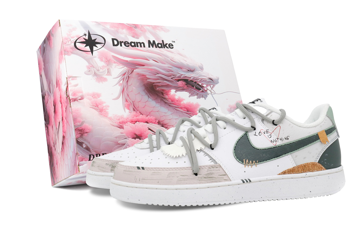 

Nike Кроссовки Court Vision 1 нескользящие с амортизацией износостойкие низкие мужские белые, цвет White