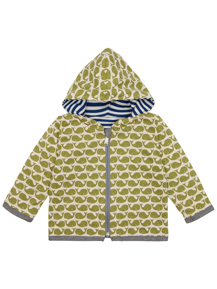 Толстовка с капюшоном на молнии loud + proud Wendejacke mit Kapuze, темно-синий — фото 2