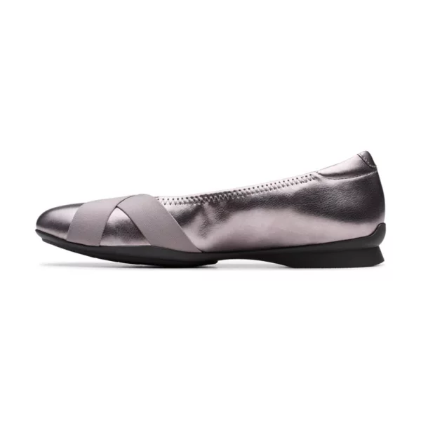 Женские балетки Jazmynn gem Clarks, цвет pewter metallic — фото 3