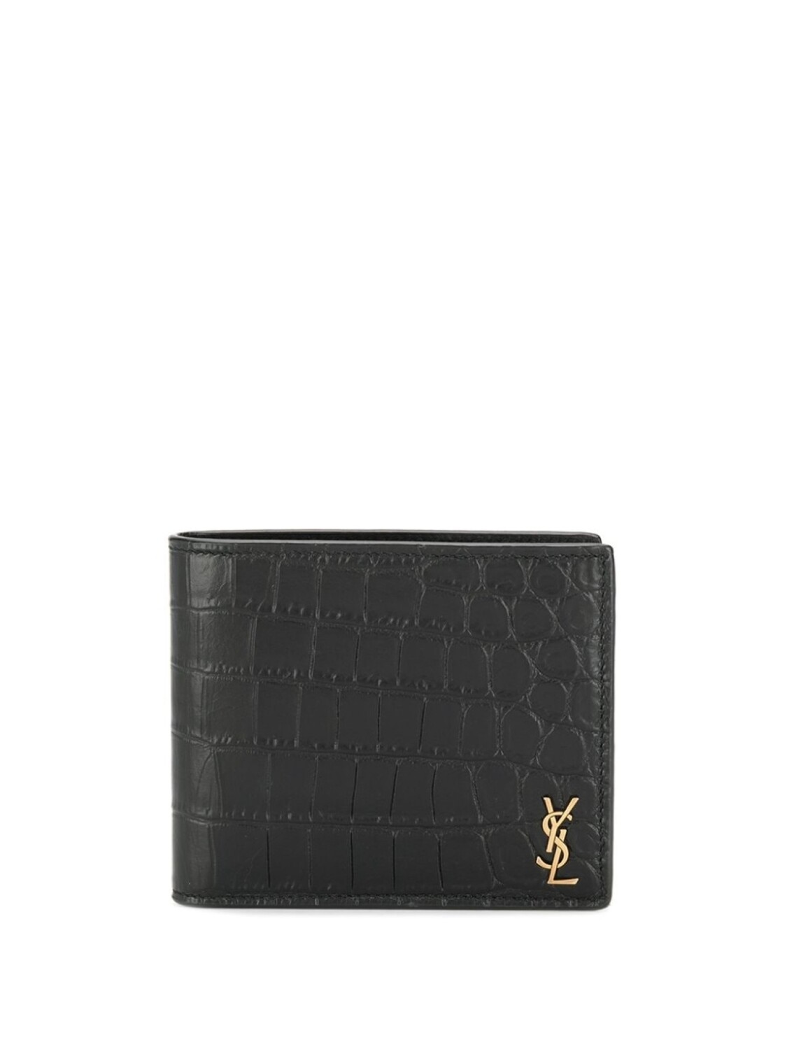 

Saint Laurent бумажник с тиснением и декором Monogram, черный