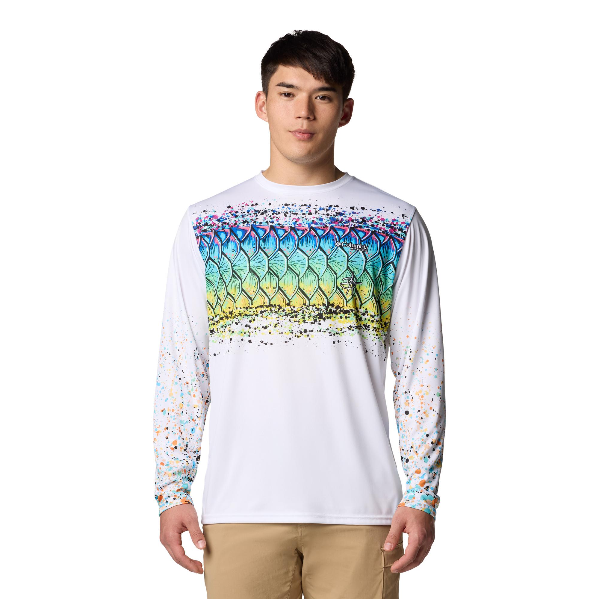 

Мужская рубашка с длинным рукавом Terminal Tackle PFG x Bentley Columbia, White/PFG Bentley Tarpon Scales