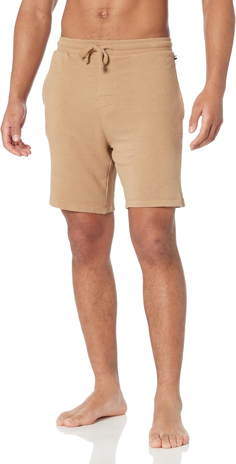 

Мягкие спортивные шорты BOSS в рубчик, цвет Black Berry Blue, размер M, Iconic Camel