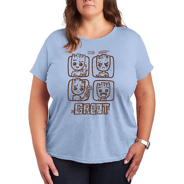 

Футболка с принтом Guardians of the Galaxy Groot, Plus size Marvel, Heather Chambray Blue, Синий, Футболка с принтом Guardians of the Galaxy Groot, Plus size Marvel, Heather Chambray Blue