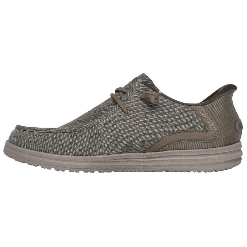 

Skechers Низкие повседневные туфли Melson, коричневые, мужские