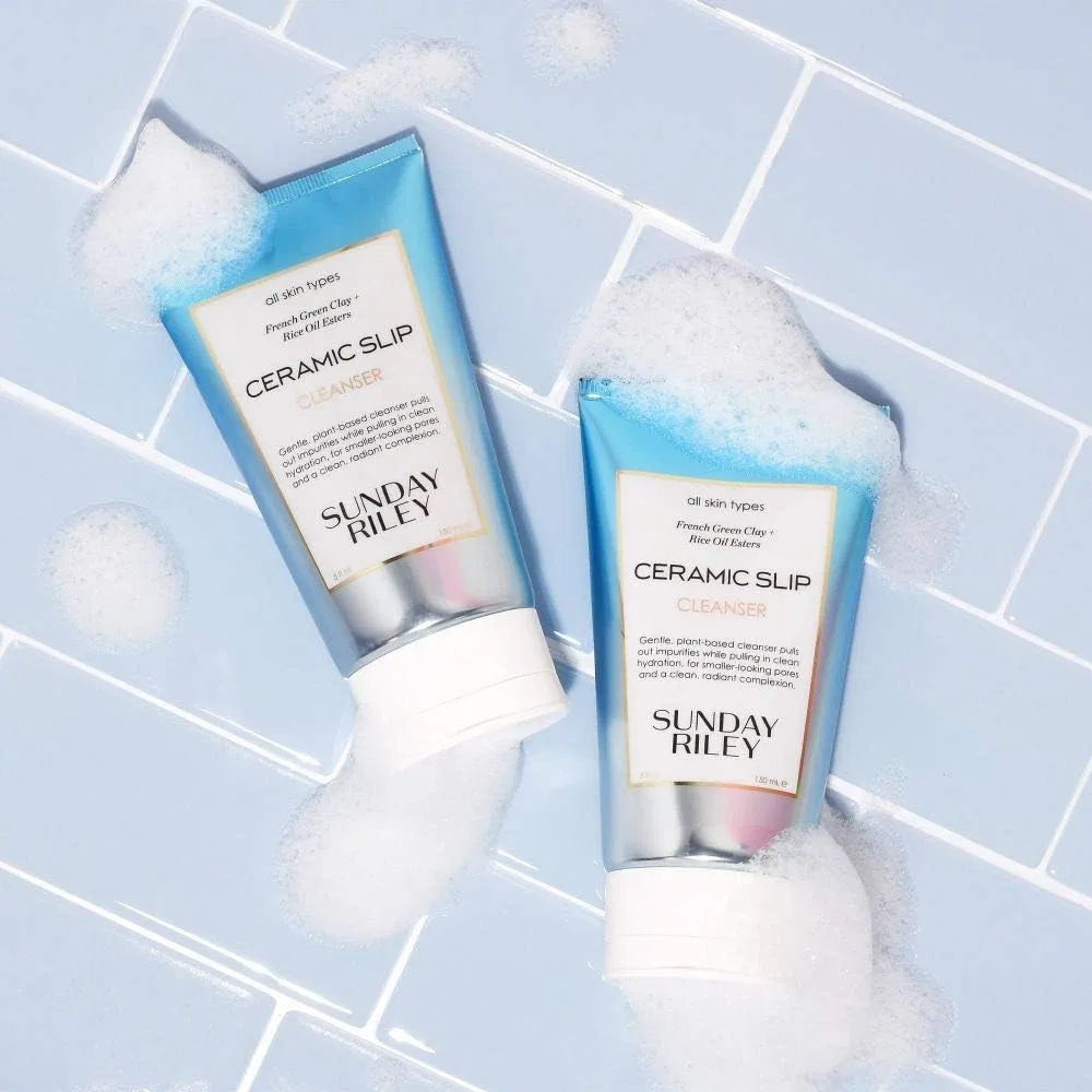 Очищающее средство для лица с глиной Sunday Riley Ceramic Slip Cleanser, 150 мл, зеленый — фото 4
