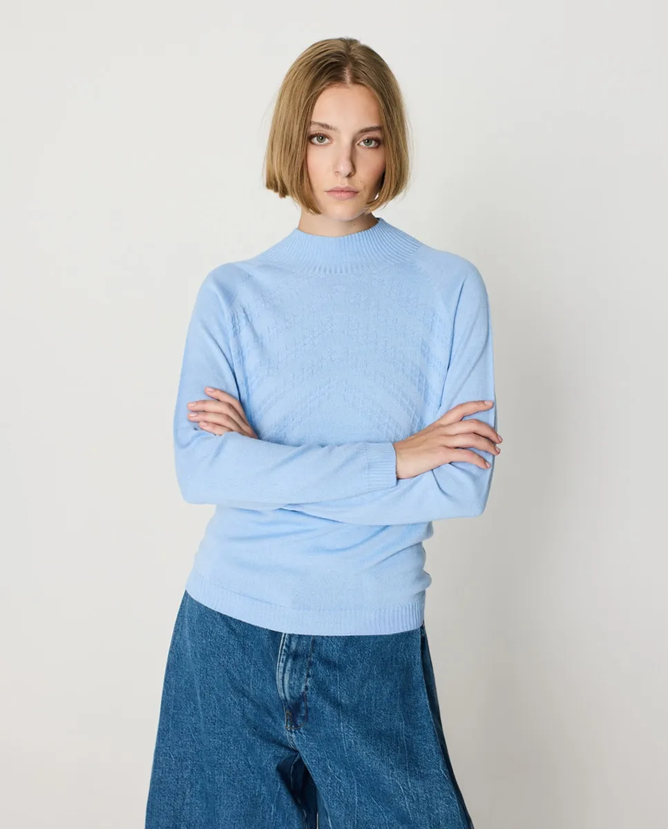 

Женский джемпер с воротником Перкинс и длинными рукавами реглан Escorpion, голубой