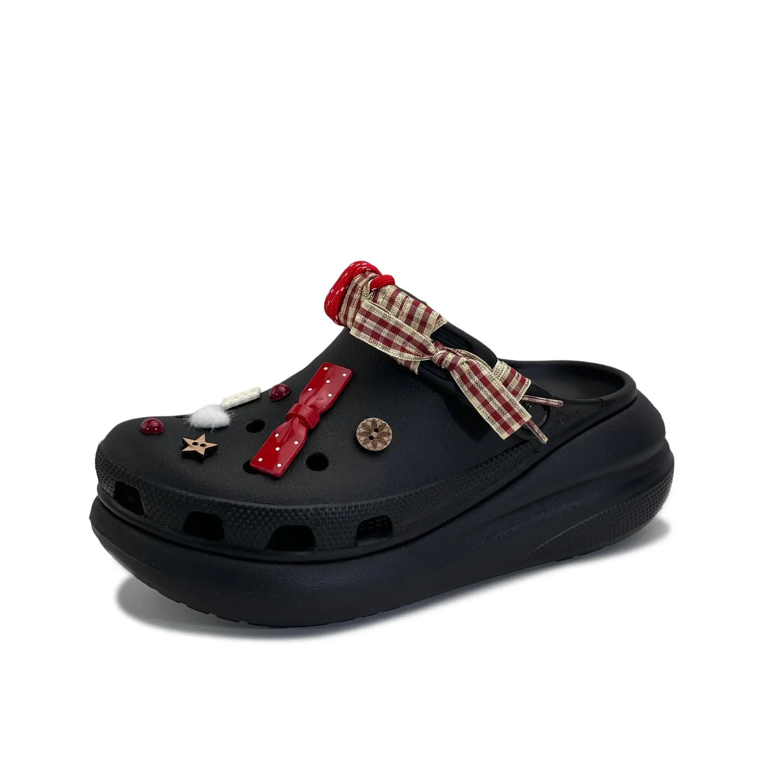 Crocs Женские черные сабо Crush Clog