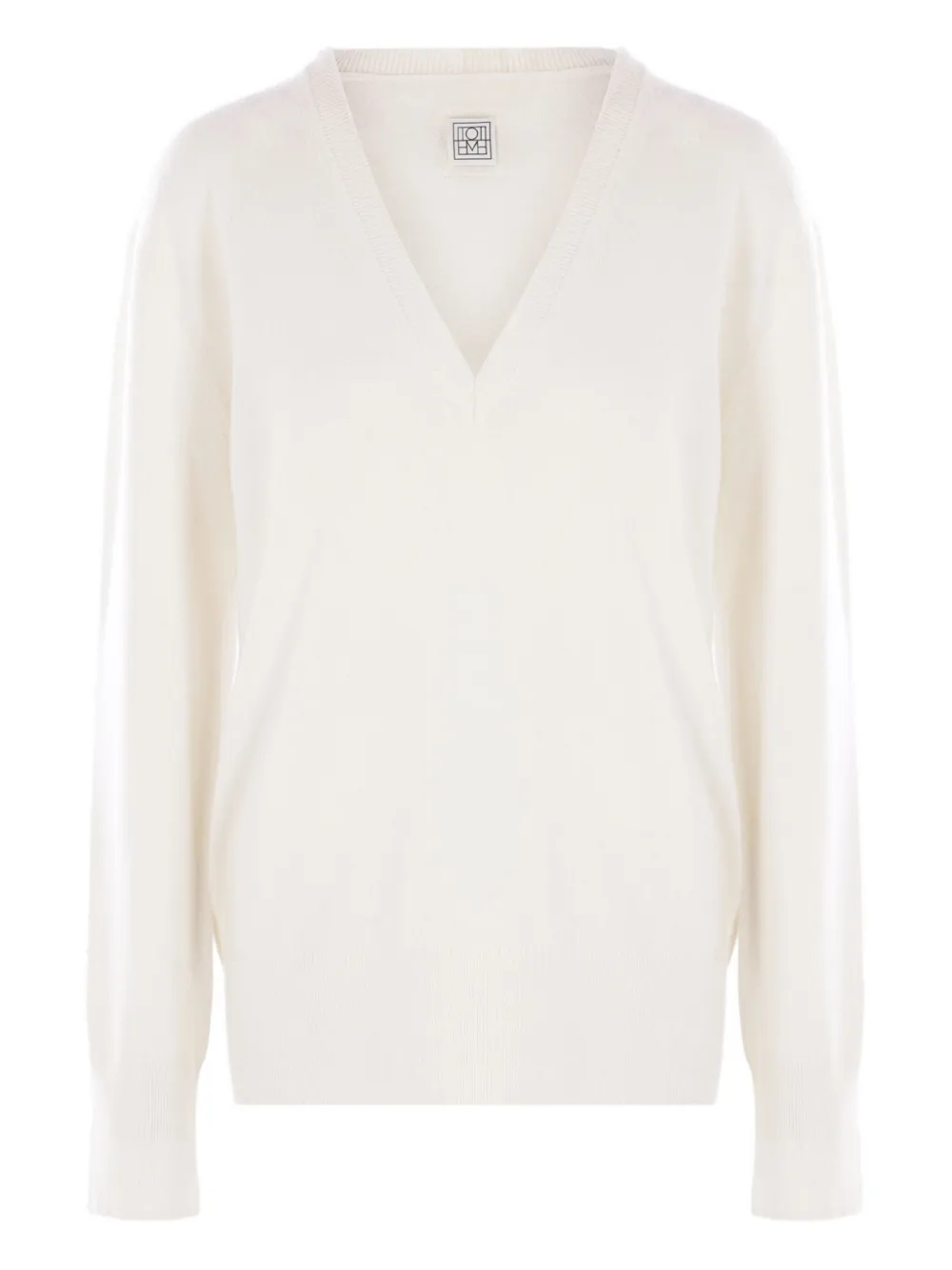 

Кашемировый свитер с V-образным вырезом TOTEME, нейтральный
