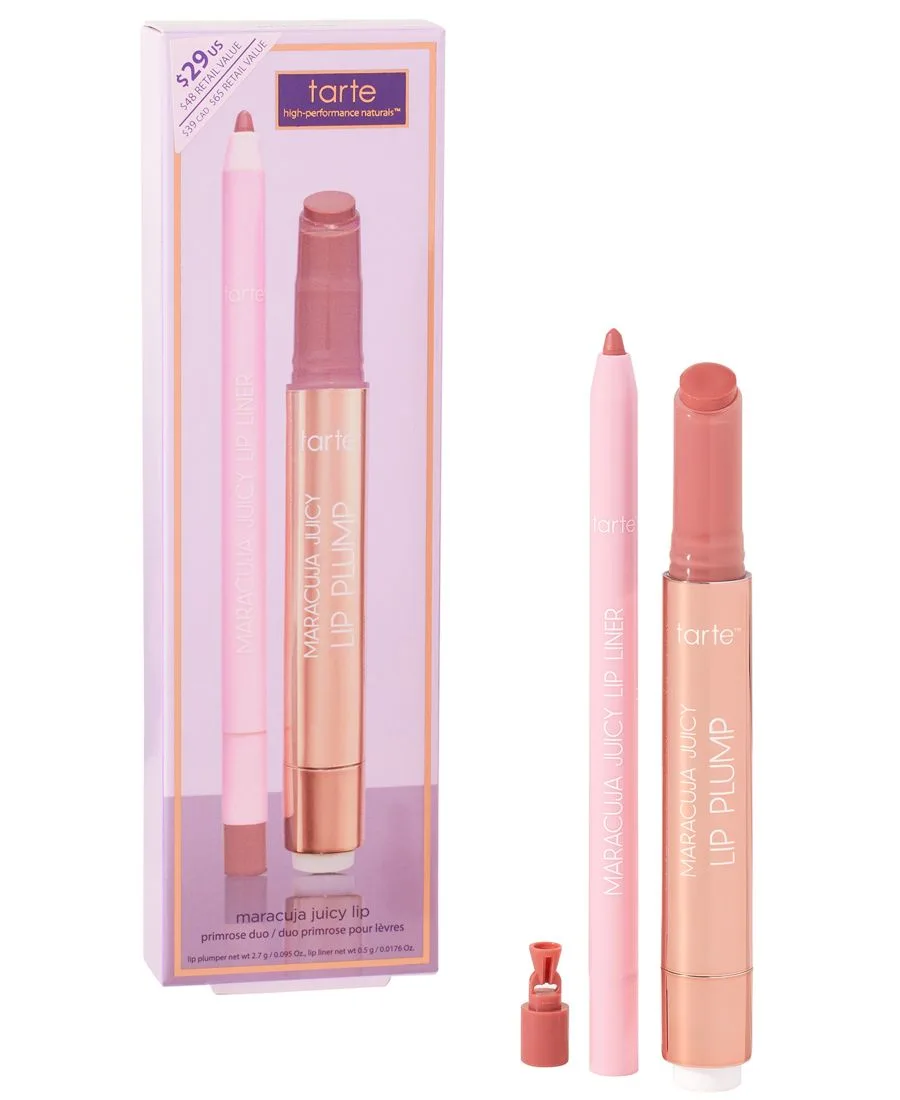 Tarte Набор из 2 предметов: карандаш для губ и бальзам для губ Maracuja Juicy Lip Rose