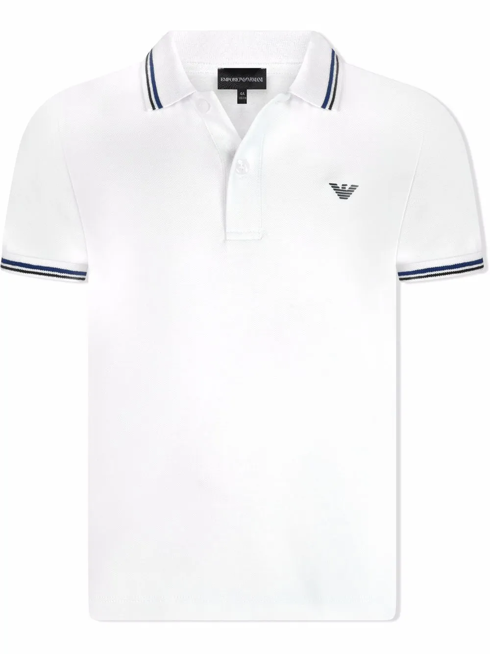 

Рубашка поло с логотипом Emporio Armani Kids, белый