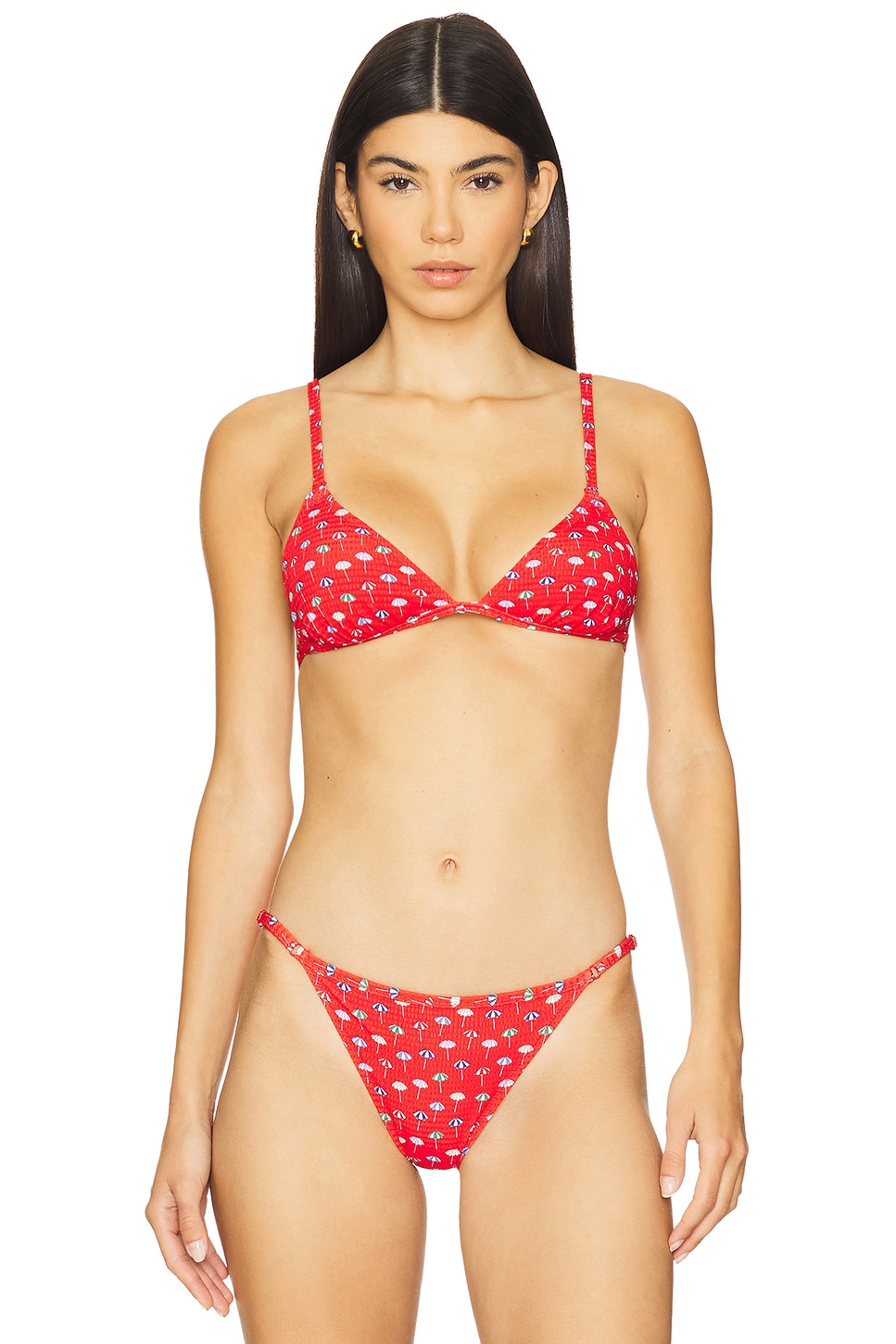

Верх бикини Lulu Solid & Striped, umbrella print