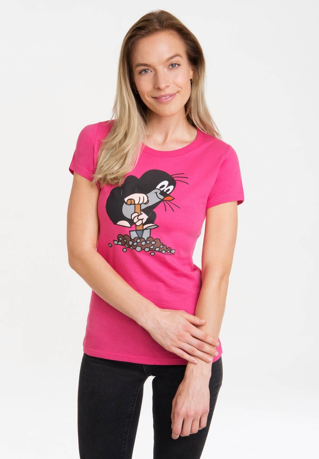 

Футболка с принтом T-SHIRT DER KLEINE MAULWURF LOGOSHIRT, цвет pink