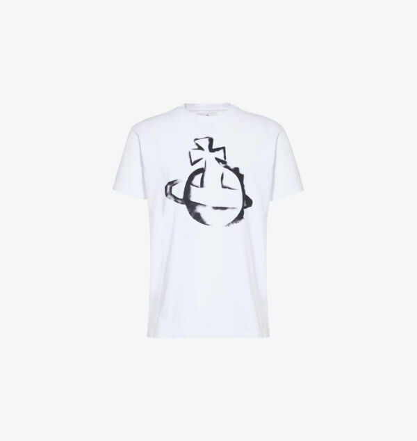 

Футболка из хлопкового джерси с трафаретным узором Vivienne Westwood, белый
