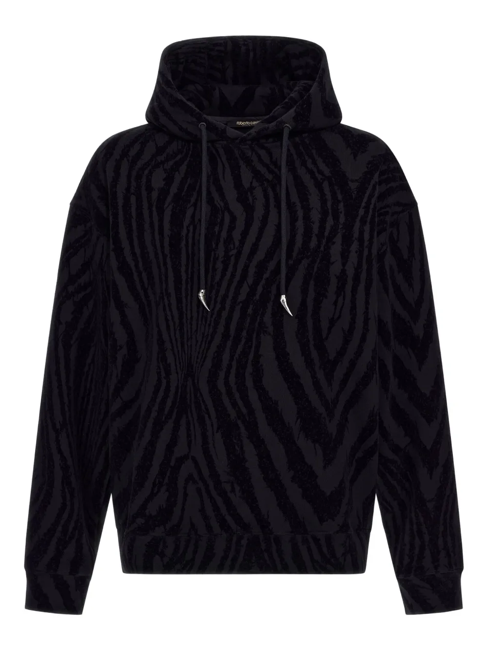 

Худи с принтом "зебра" Roberto Cavalli, черный