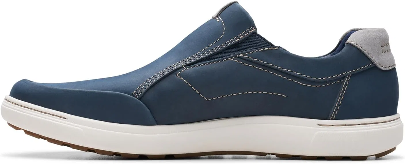 Лоферы мужские Clarks, синяя замша — фото 3