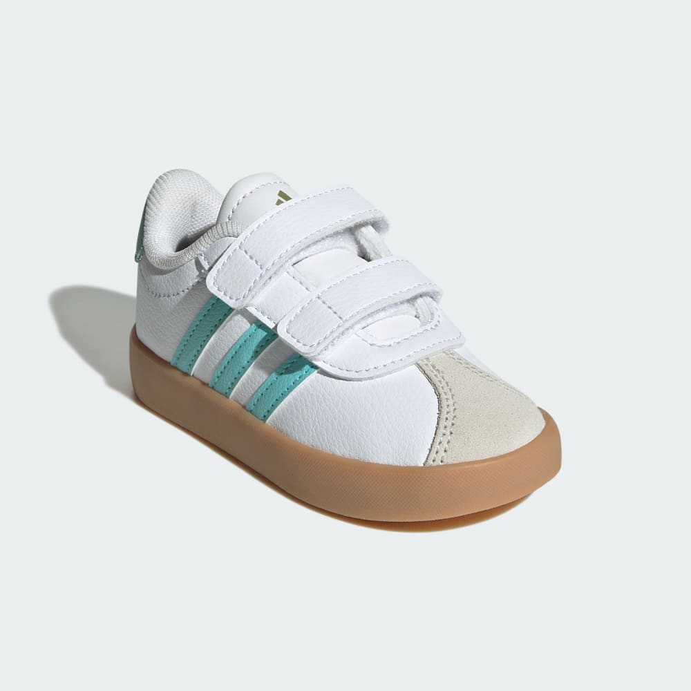 Кроссовки Adidas VL Court 3.0 Shoes Kids, цвет Cloud White/Flash Aqua/Alumina — фото 4