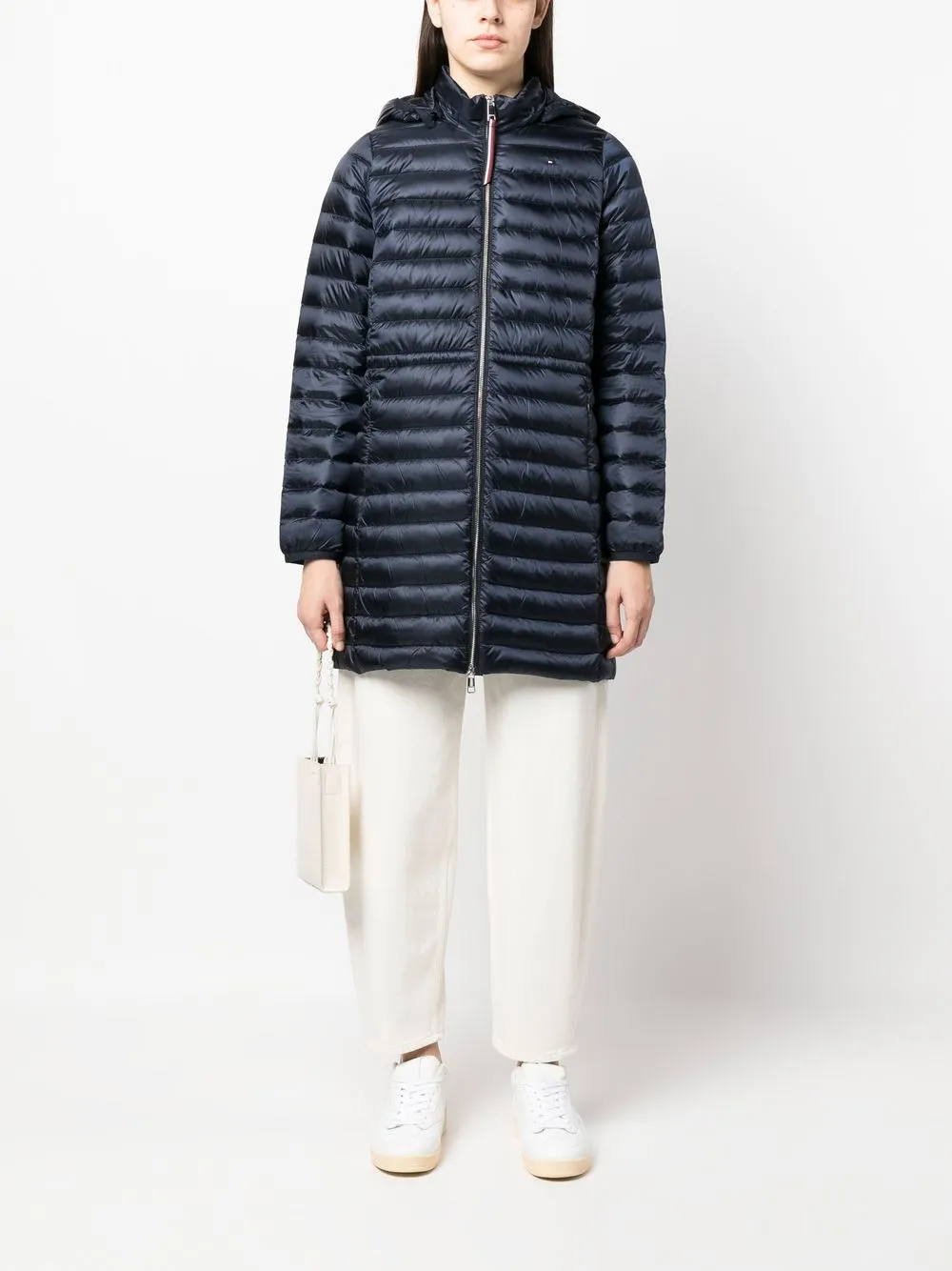 Пуховик Feminine Tommy Hilfiger, синий — фото 2