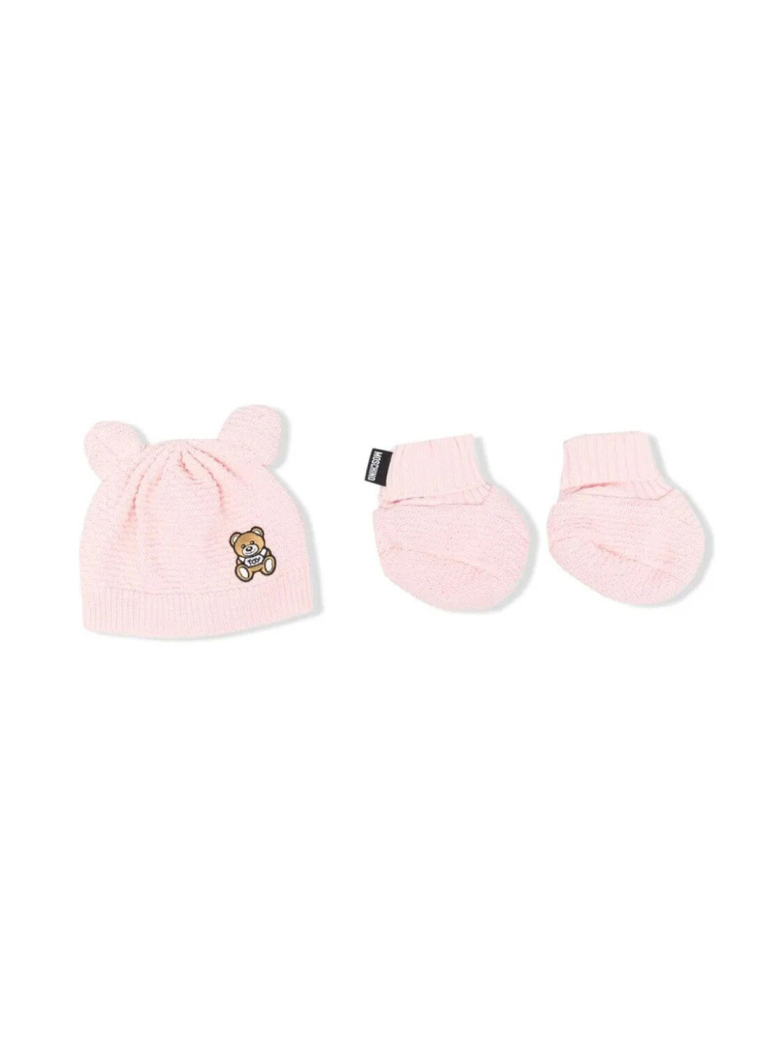 

Moschino Kids комплект из шапки и пинеток, розовый