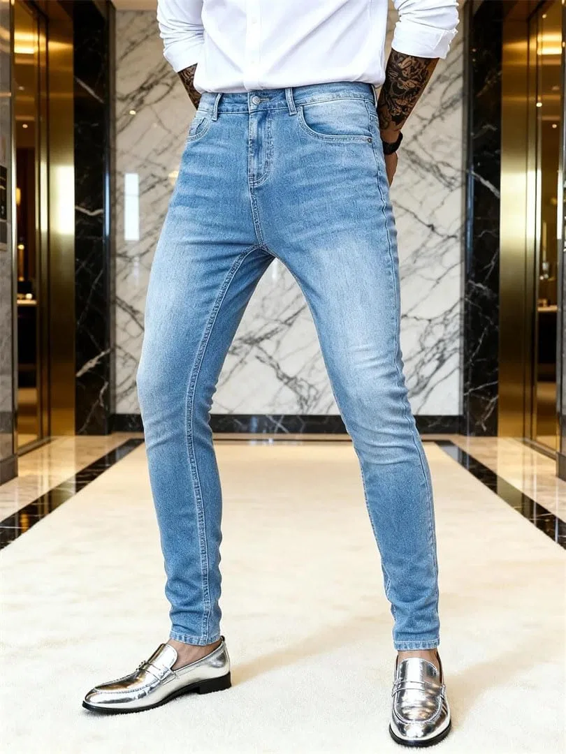 Джинсы синие Slim Fit, G03lan — фото 2