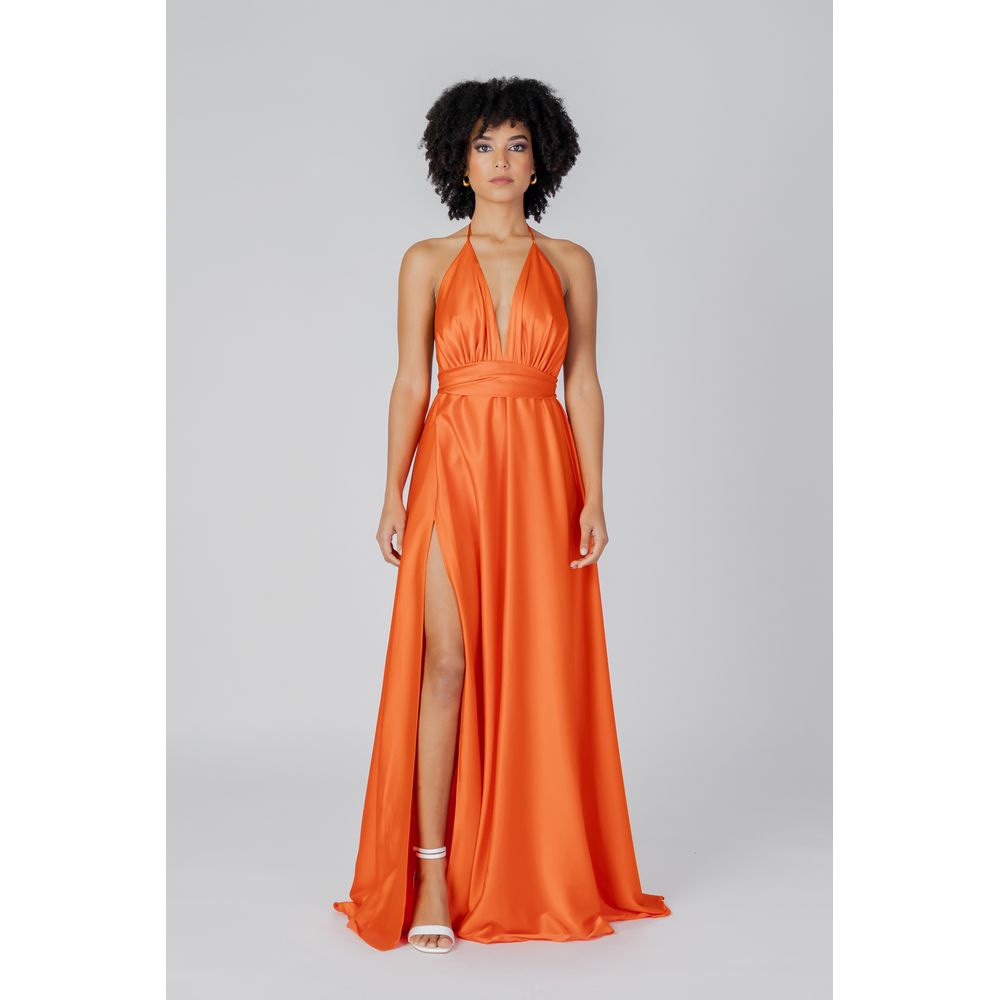 

Оранжевое платье из лайкры Sol Wears Women