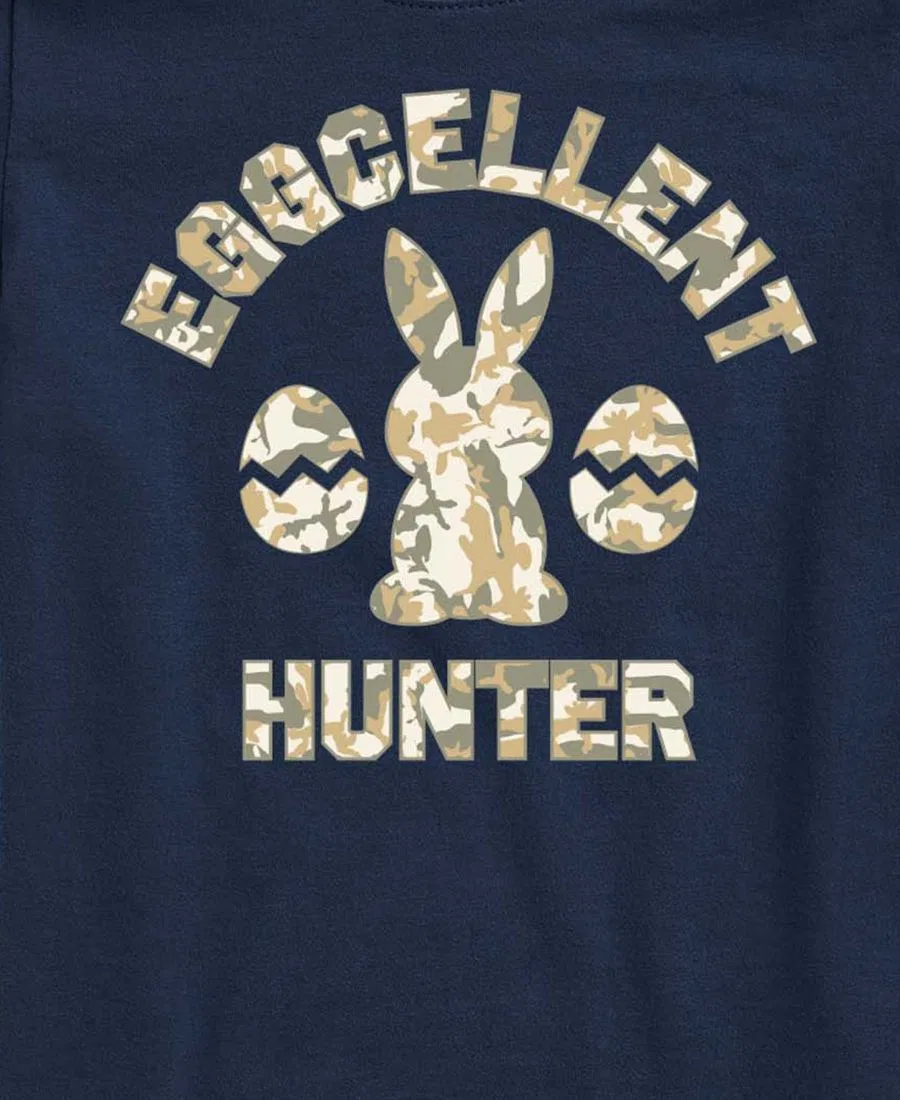 Детская футболка с коротким рукавом и графическим принтом Eggcellent Hunter (8-20 лет) Instant Message, темно-синий — фото 3